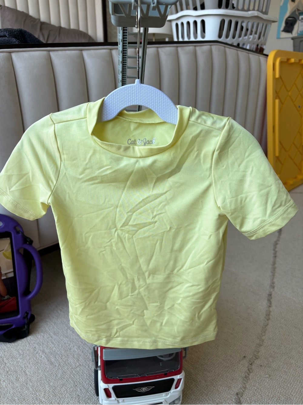 Cat & Jack | UPF50 Swim Rashguard Yellow Short Sleeve - GUC